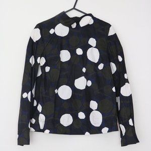 COS Black and White Polka Dot Top